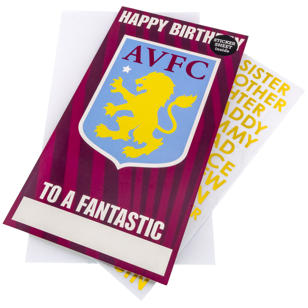 Aston Villa FC Personalised Birthday Card LKT Sport Football>Premier League>Aston Villa FC Greeting Cards