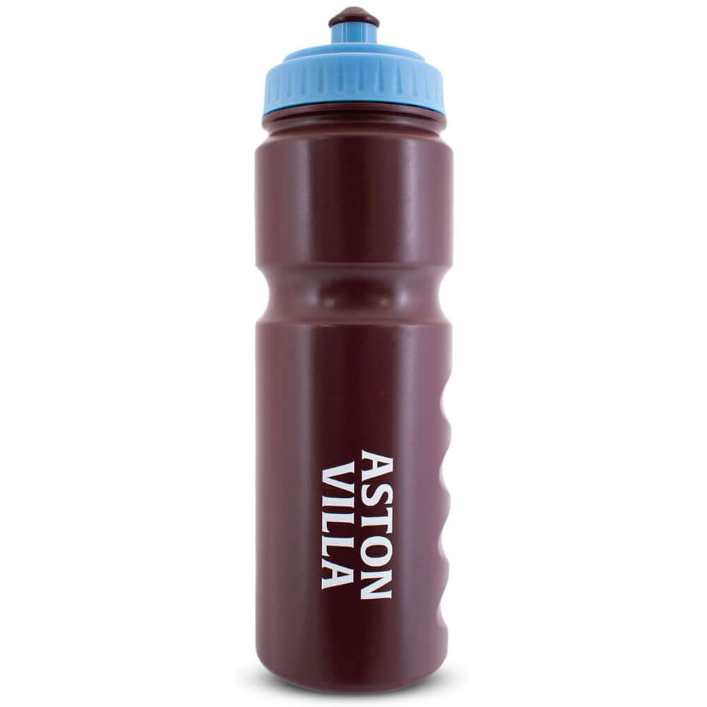 Aston Villa FC Plastic Drinks Bottle LKT Sport Easy grip lightweight drinks bottleClaret stripe design bottle with a white Villa crestFeatures 'Up The Villa' textWith a screw top lid and push-pull drinking spoutOfficial licensed productApprox 750ml (25oz)