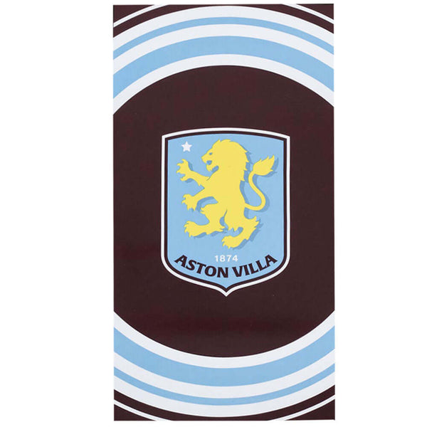 Aston Villa FC Pulse Towel LKT Sport Large soft to touch 100% cotton velour beach towelFeatures a pulse design with a central large crestOfficial licensed productApprox 140cm x 70cm (55in x 28in) Beach Towels