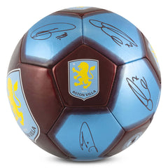 Aston Villa FC Sig 26 Football LKT Sport High spec 26 panel synthetic footballStriking claret and blue colour featuring the Villa crest, 'Up The Villa' plus official player signature printsSuitable for 14 yrs and olderOfficial licensed productSize 5 footb