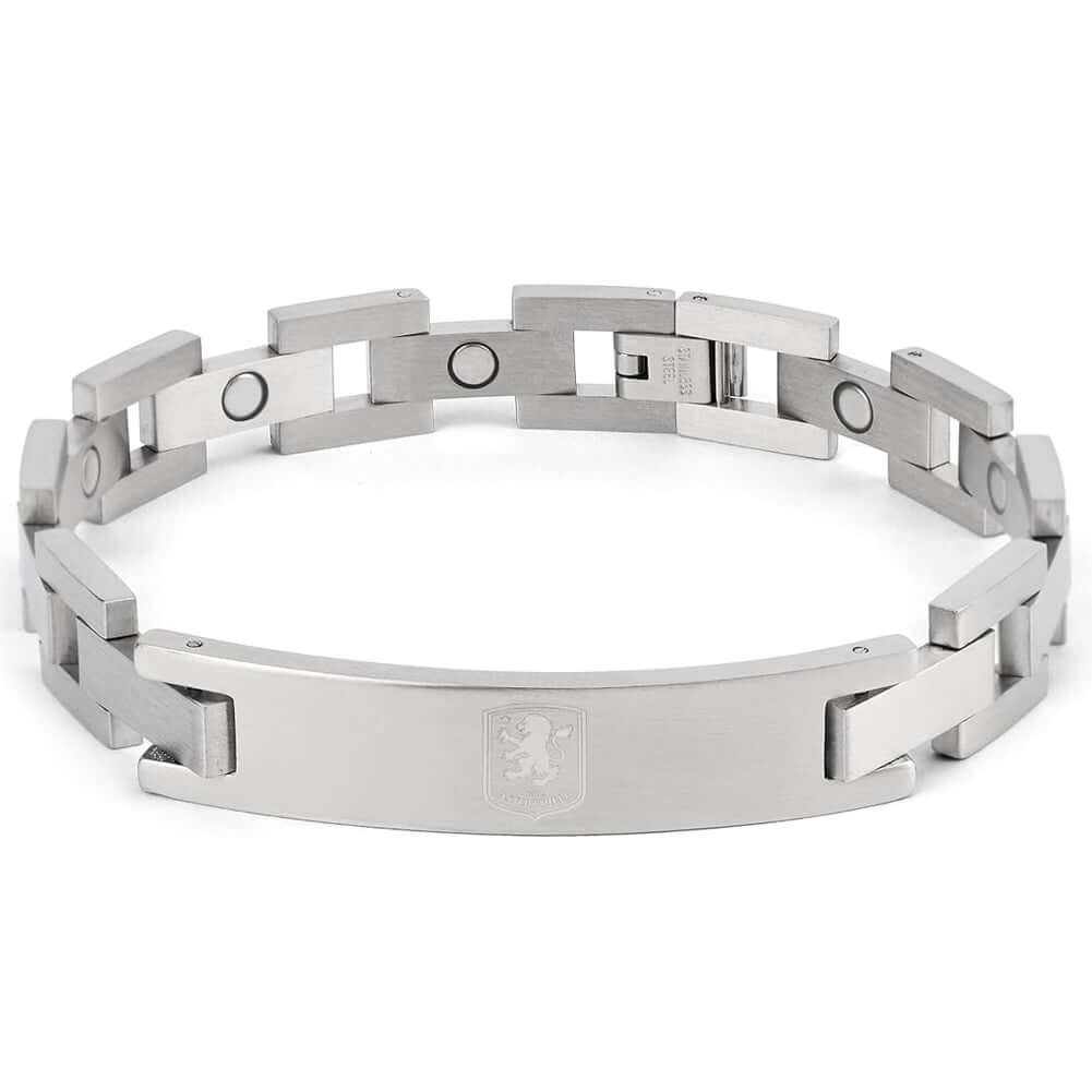 Aston Villa FC Stainless Steel Bracelet LKT Sport Classic design stainless steel link braceletFeaturing a club crest engraved plateOfficial licensed productApprox 22cm x 1cm Bracelets