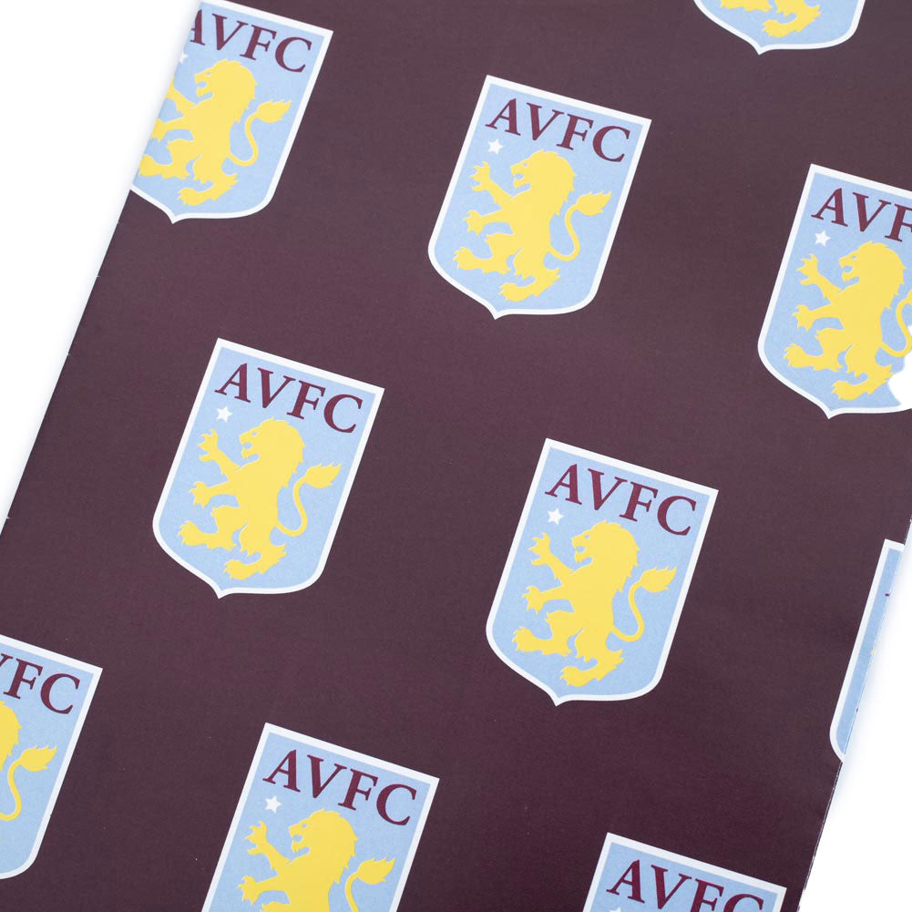 Aston Villa FC Text Gift Wrap LKT Sport Football>Premier League>Aston Villa FC Gift Wrapping