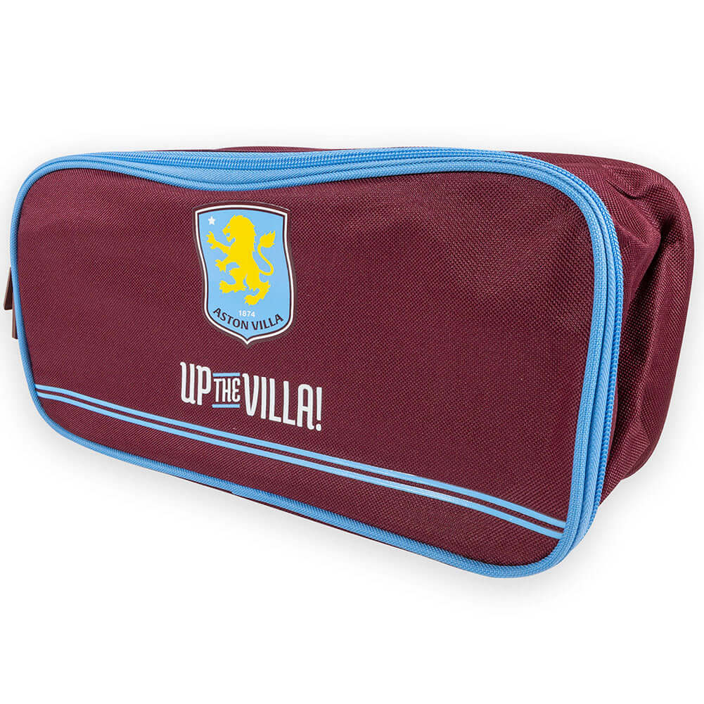 Aston Villa FC Up The Villa Boot Bag LKT Sport Up The Villa design boot bag featuring the Villa club crestLarge double zipped opening for easy accessRubber zip pulls featuring raised Celtic FC detailWipe clean polyesterOfficial licensed productApprox 31cm Hauptbild