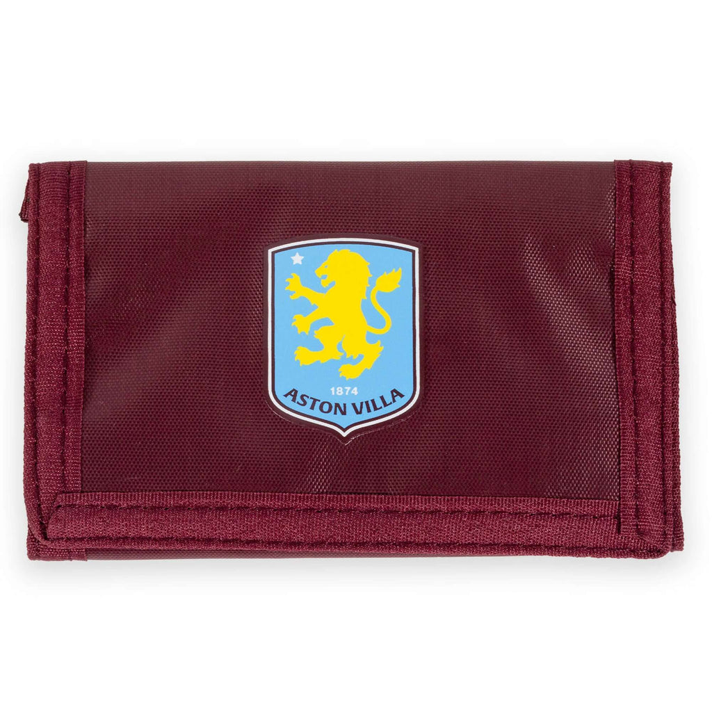 Aston Villa FC Up The Villa Wallet LKT Sport Up The Villa design wallet featuring the Villa club crestInternal zipped pocket and 7 additional separate compartmentsWipe clean polyesterOfficial licensed productApprox 12cm x 8cm closed Wallets