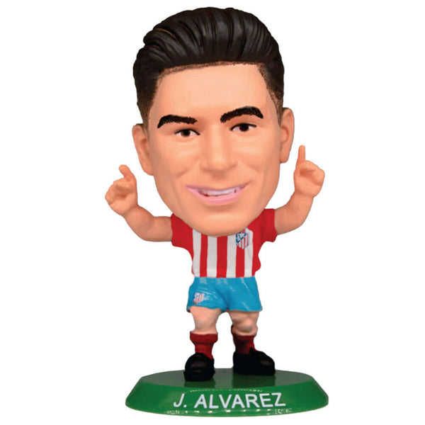 Atletico Madrid FC SoccerStarz Alvarez LKT Sport Julian Alvarez Soccerstarz collectable figureFeatures classic Atletico Madrid home kitStands 5cm tall on a green baseOfficial licensed productApprox 5cm x 2.5cm x 2.5cm Action Figures