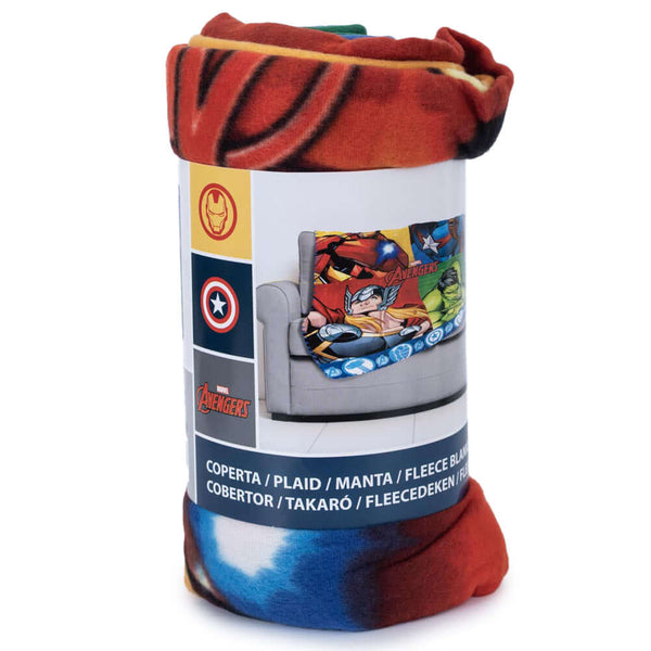 Avengers Fleece Blanket LKT Sport Luxury soft feel 100% polyester fleece blanketBright and colourful design featuring Iron Man, Hulk, Captain America and Thor100% polyester exclusive of trimmings, machine washableOfficial Licensed MerchandiseApprox 140cm