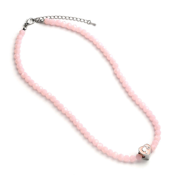 Barbie Bead Necklace LKT Sport A classic Barbie necklace which all Barbie fans will love. Featuring a pink bead design necklace with a complimentary heart shaped Barbie silhouette pendantNecklace is a contemporary 40cm in length with an extenderPart of an