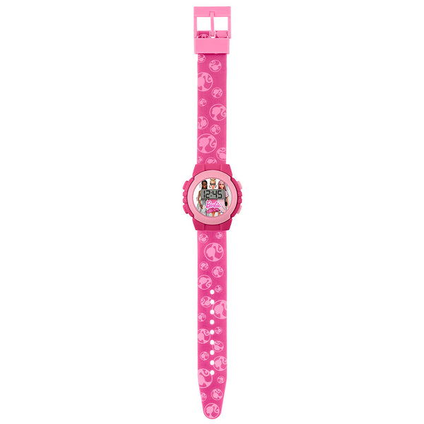 Barbie Kids Digital Watch LKT Sport Kids classic digital watchEasy to read display featuring Barbie in the backgroundVibrant printed silicone strap with traditional buckle fasteningManufacturer's 1 year guaranteeOfficial licensed productSuitable for ages