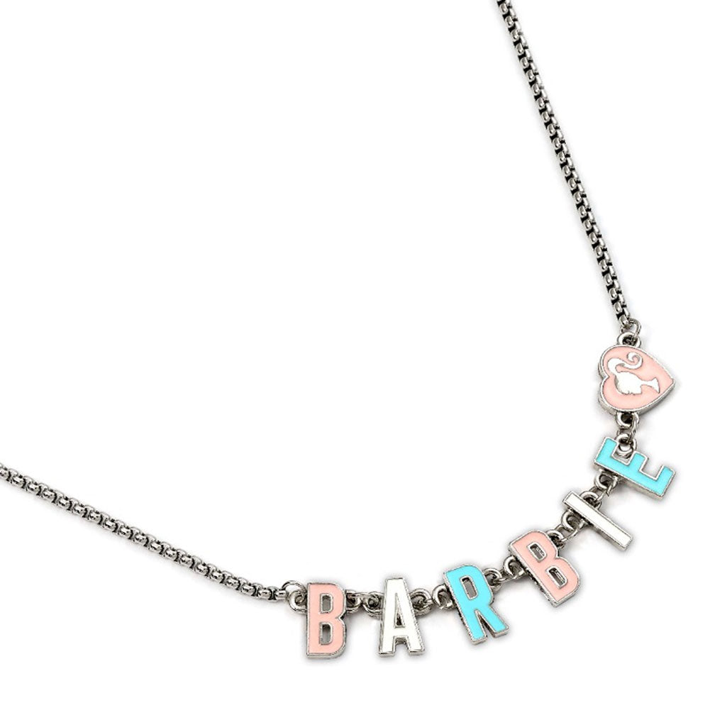 Barbie Silver Plated Enamel Letter Necklace LKT Sport Entertainment>Movies>Barbie