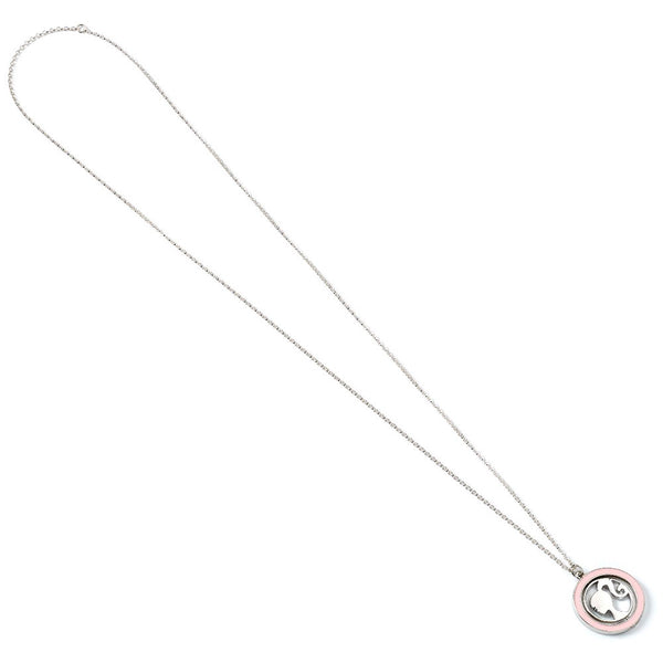 Barbie Spinning Silhouette Necklace LKT Sport This spinning Silhouette Necklace has an eye-catching pink enamelled outer ring with a spinning silhouette pendantFeaturing a spinning image of Barbie in her famous poseIncludes a 66cm silver tone chainPart of