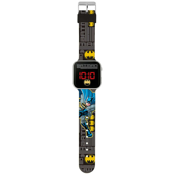 Batman Junior LED Watch LKT Sport Junior LED digital watchEasy to read display featuring the Batman logoPrinted silicone strap with traditional buckle fasteningManufacturer's 1 year guaranteeOfficial licensed productSuitable for ages 6+Dial size 35mm Watc