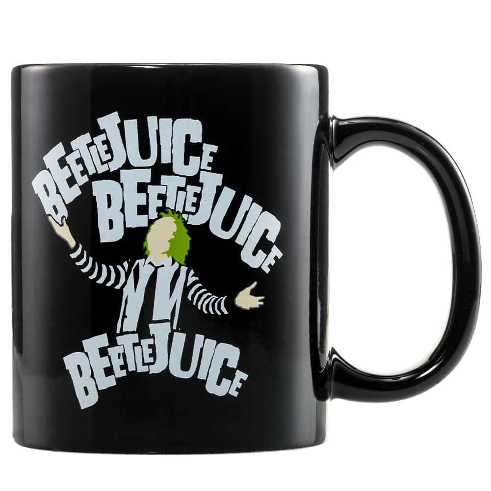 Beetlejuice Mug & Sock Set LKT Sport Classic mug and sock gift setAdd a touch of the strange and unusual to your morning, this set is perfect for fans of the ghost with the mostBlack mug and socks both featuring the text 'Beetlejuice, Beetlejuice, Beetlej