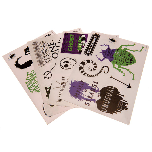 Beetlejuice Tech Stickers LKT Sport Set of vinyl self adhesive tech stickersFeaturing the most popular designs and slogans from the famous Beetlejuice filmIdeal for tablets, phones and other gadgetsOfficial licensed productAssorted sizes Electronics Stick