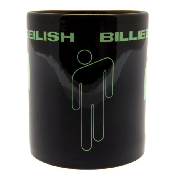 Billie Eilish Mug Stickman BK LKT Sport Ceramic everyday coffee mugFeaturing a repeat design of the Stickman logo and text Billie EilishGlazed kiln fired finishOfficial licensed productApprox 315ml (11oz)Approx 9cm tall, 8cm in diameter Mugs