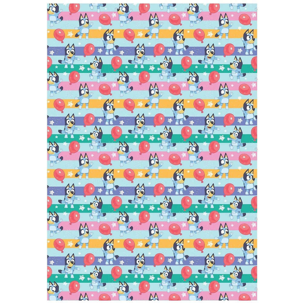 Bluey Balloon Gift Wrap LKT Sport Entertainment>TV Series>Bluey Wrapping Paper