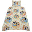 Bluey Frames Single Duvet Set LKT Sport Bed linen set to fit standard single bedsVibrant quilt cover featuring Bluey and BingoReverse features a multi character designCream Pillowcase featuring Bluey and Bingo100% cotton, machine washableOfficial licensed
