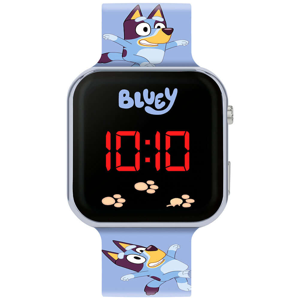Bluey Junior LED Watch LKT Sport Junior LED digital watchEasy to read display featuring BlueyPrinted silicone strap with traditional buckle fasteningManufacturer's 1 year guaranteeOfficial licensed productSuitable for ages 6+Dial size 35mm Watches