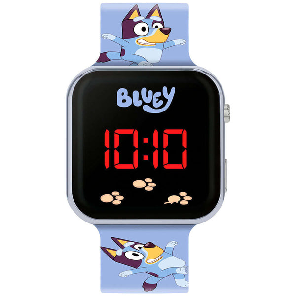 Bluey Junior LED Watch LKT Sport Junior LED digital watchEasy to read display featuring BlueyPrinted silicone strap with traditional buckle fasteningManufacturer's 1 year guaranteeOfficial licensed productSuitable for ages 6+Dial size 35mm Watches