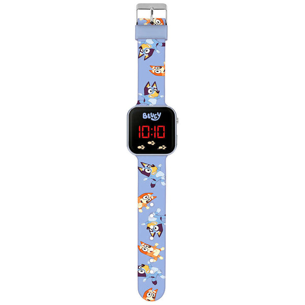 Bluey Junior LED Watch LKT Sport Junior LED digital watchEasy to read display featuring BlueyPrinted silicone strap with traditional buckle fasteningManufacturer's 1 year guaranteeOfficial licensed productSuitable for ages 6+Dial size 35mm Watches