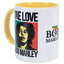Bob Marley One Love Mug LKT Sport Ceramic everyday coffee mugWhite mug with a yellow inner, with the famous ONE LOVE image in two positionsGlazed kiln fired finishOfficial licensed productApprox 315ml (11oz)Approx 9cm tall, 8cm in diameter Mugs