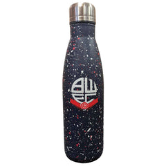 Bolton Wanderers FC Paint Splatter Thermal Flask LKT Sport Stainless steel thermal vacuum flaskMaintains the temperature of your drink for up to 24hrsWith a screw top lidNavy bottle with a paint splatter design featuring a full colour club crestOfficial l