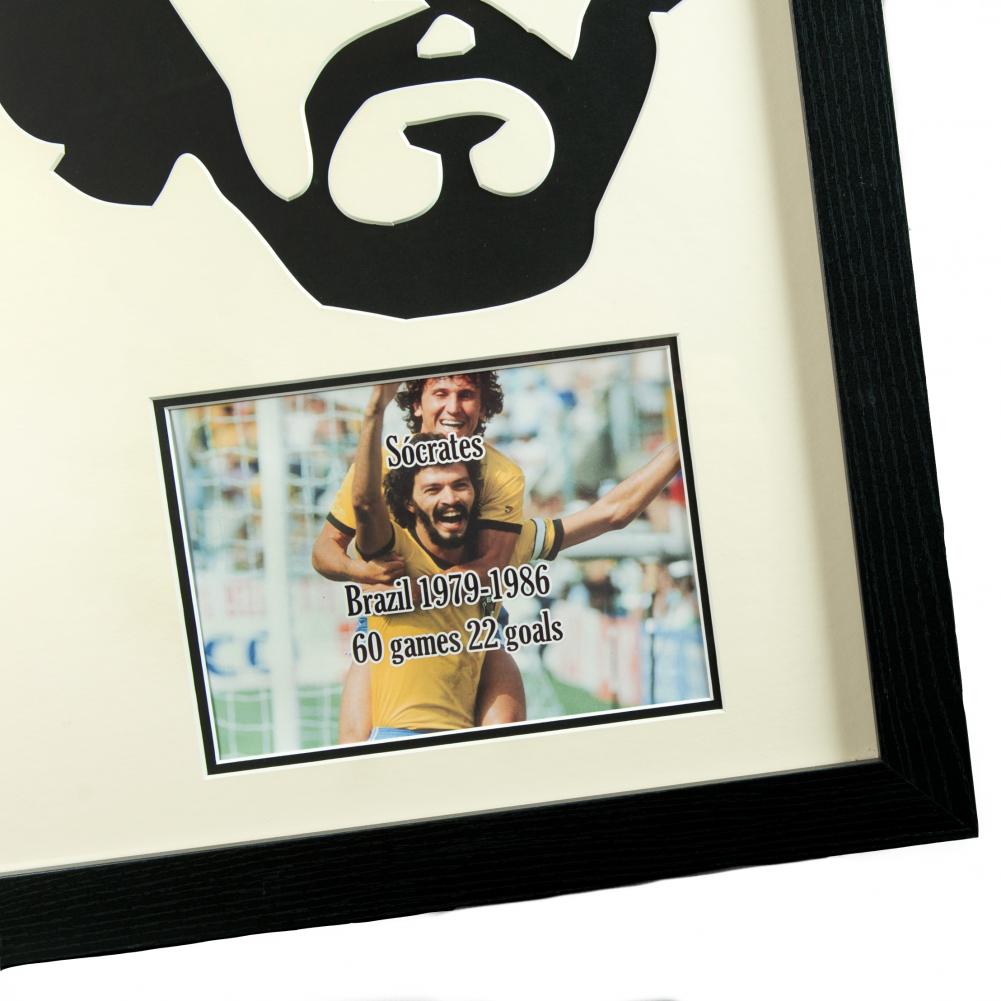 Brasil Socrates Signed Shirt Silhouette LKT Sport Football>International>Brasil Sports Collectibles