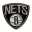 Brooklyn Nets Badge LKT Sport Metal crest shaped pin badge Full colour enamel finish featuring crest design With butterfly clasp fixing Official licensed product Approx 20mm x 18mm On a backing card Pins