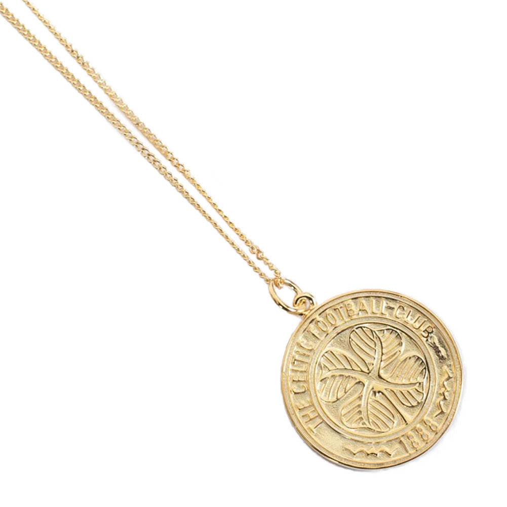Celtic FC 18ct Gold Plated on Silver Pendant & Chain LKT Sport Football>European Leagues>Celtic FC