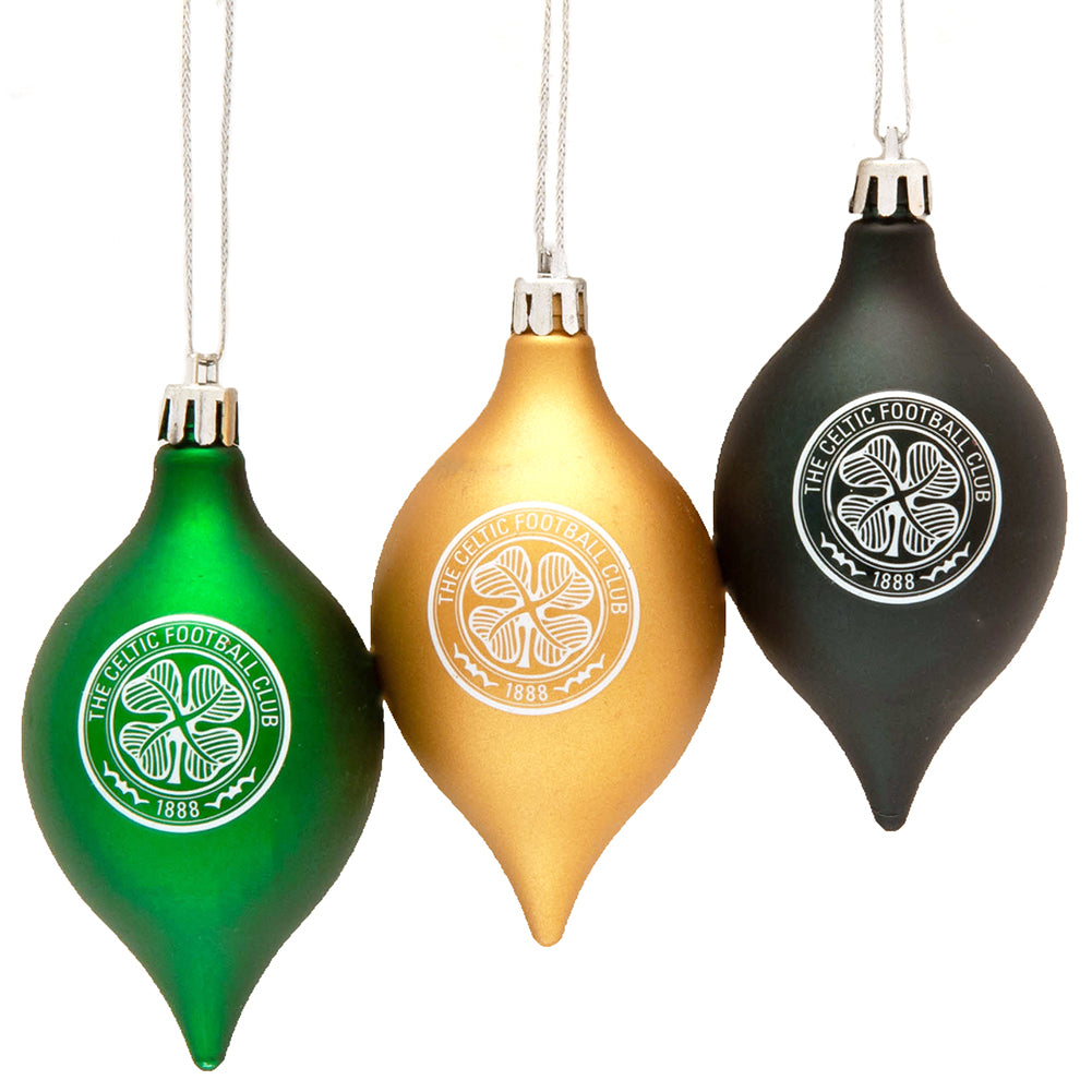 Celtic FC 3pk Vintage Baubles LKT Sport Football>European Leagues>Celtic FC Holiday Ornaments