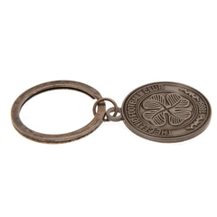 Celtic FC Antique Silver Crest Keyring LKT Sport Metal crest shaped keyring with chain and split ringDie stamped designMetal alloy with antique silver style finishOfficial licensed productApprox 30mm x 30mm Keychains