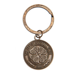 Celtic FC Antique Silver Crest Keyring LKT Sport Metal crest shaped keyring with chain and split ringDie stamped designMetal alloy with antique silver style finishOfficial licensed productApprox 30mm x 30mm Keychains