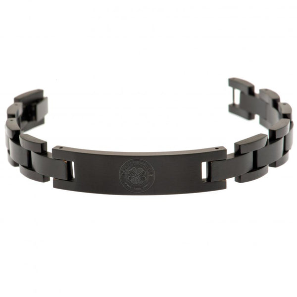 Celtic FC Black IP Bracelet LKT Sport Classic design stainless steel link bracelet coated in a black Ion platingFeaturing a club crest engraved plateOfficial licensed productApprox 21cm x 1cm Bracelets