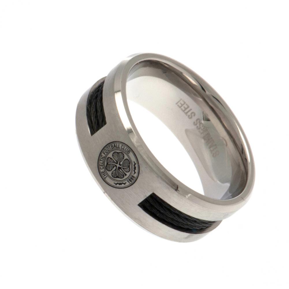 Celtic FC Black Inlay Ring Large LKT Sport Football>European Leagues>Celtic FC Rings