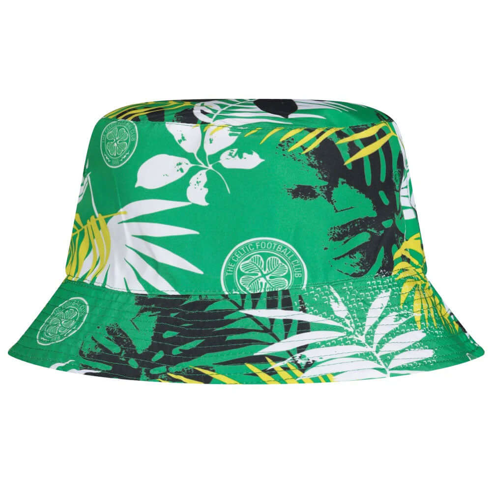 Celtic FC Floral Bucket Hat LKT Sport Fitted reversible bucket hat with a floral patternFeatures a woven Celtic crest100% cotton, sponge clean onlyOfficial licensed productAdults, to fit approx 58cm Bucket Hats