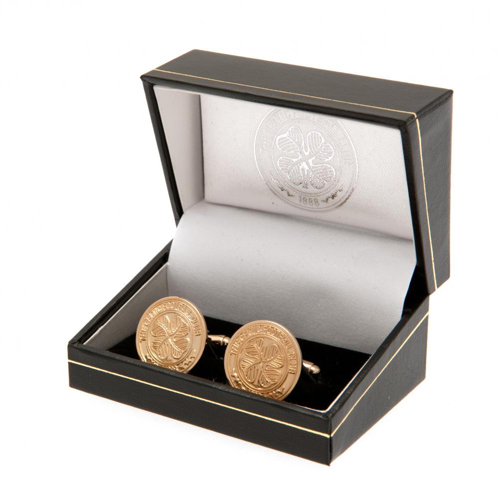 Celtic FC Gold Plated Cufflinks LKT Sport Football>European Leagues>Celtic FC Cufflinks