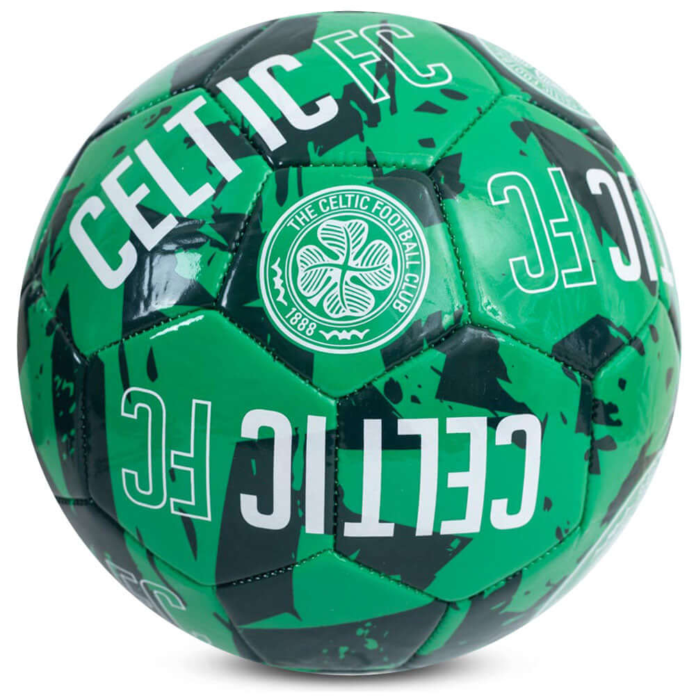 Celtic FC Graffiti Football LKT Sport Green 26 panel everyday PVC FootballFeatures a white Celtic crest on a graffiti design ballSuitable for 14 yrs and olderOfficial licensed productSize 5 footballApprox 69cm in circumference Soccer Balls