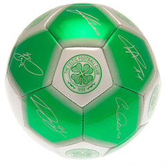 Celtic FC Sig 26 Football LKT Sport High spec 26 panel synthetic footballGreen and silver colour featuring the Celtic crest and official player signature printsSuitable for 14 yrs and olderOfficial licensed productSize 5 footballApprox 69cm in circumferen