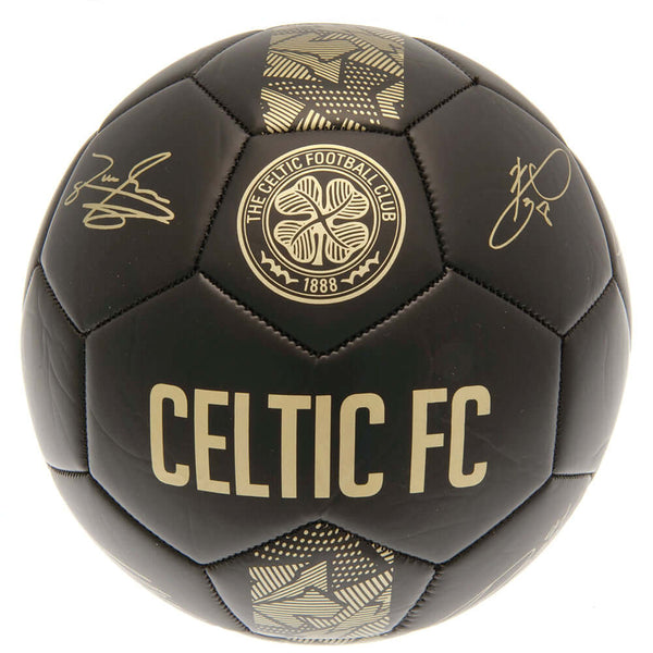 Celtic FC Sig Gold Phantom Football LKT Sport Matte black finish 32 panel synthetic footballFeatures a gold printed Celtic crest and official player signature printsSuitable for 14 yrs and olderOfficial licensed productSize 5 footballApprox 69cm in circum