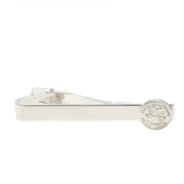 Celtic FC Silver Plated Tie Slide LKT Sport Classic design tie slide in a mirror finish Silver Plated pin featuring the Celtic crest With a crocodile clip back Official licensed product Approx 50mm x 12mm Presented in a gift box Tie Clips