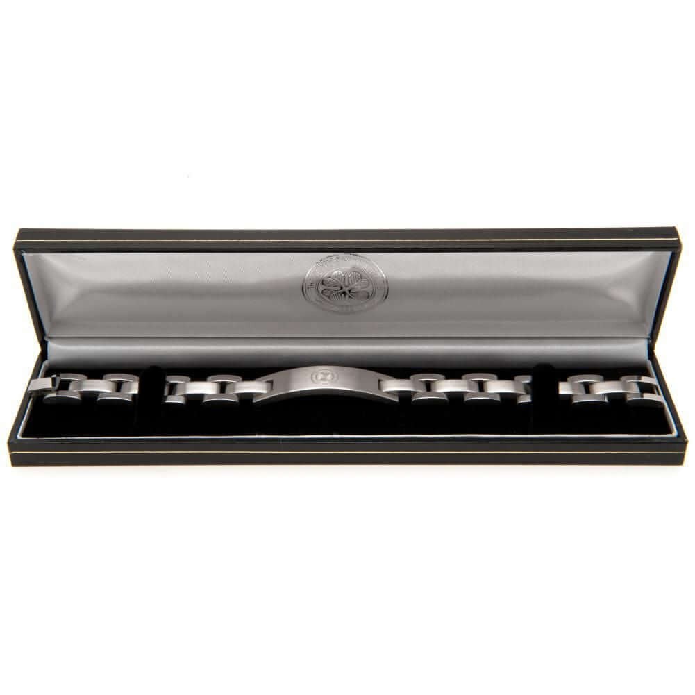 Celtic FC Stainless Steel Bracelet LKT Sport Classic design stainless steel link braceletFeaturing a club crest plateOfficial licensed productApprox 22cm x 1cm Bracelets
