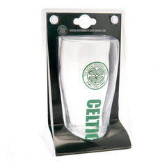 Celtic FC Tulip Pint Glass LKT Sport Wordmark design tulip style pint glassFeatures Celtic text and a green club crestOfficial licensed productApprox 570ml (1 pint)Approx 15cm tall, 8cm in diameter Beer Glasses