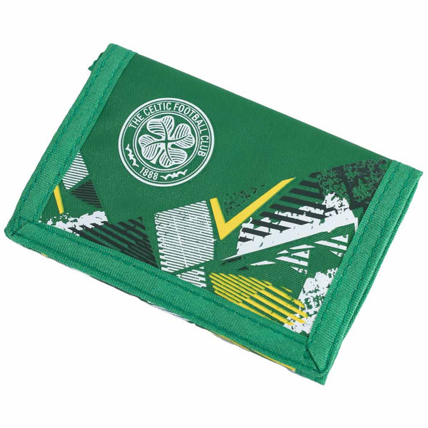 Celtic FC Vector Wallet LKT Sport Vector design wallet featuring the Celtic FC club crestInternal zipped pocket and 7 additional separate compartmentsWipe clean polyesterOfficial licensed productApprox 12cm x 8cm closed Wallets