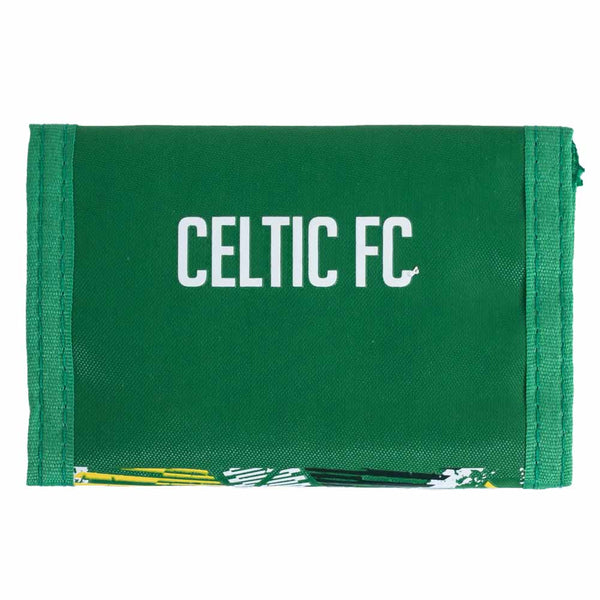 Celtic FC Vector Wallet LKT Sport Vector design wallet featuring the Celtic FC club crestInternal zipped pocket and 7 additional separate compartmentsWipe clean polyesterOfficial licensed productApprox 12cm x 8cm closed Wallets