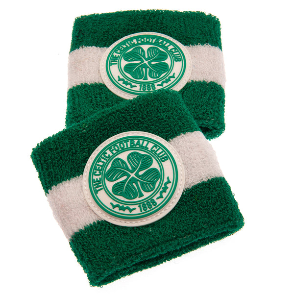 Celtic FC Wristbands LKT Sport Pack of 2 soft cotton sweatbandsIn green with white bands, featuring the club crestElasticated, one size fits allOfficial licensed productApprox 7cm wide Sweat Wristbands