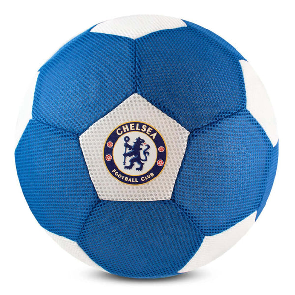 Chelsea FC 14" Mesh Ball LKT Sport Blue and white 14 inch mesh ball featuring full colour Chelsea crestsLightweight, safe and soft designThis massive mesh ball brings Chelsea spirit to your garden games for kidsOfficial licensed productApprox 14 inches in