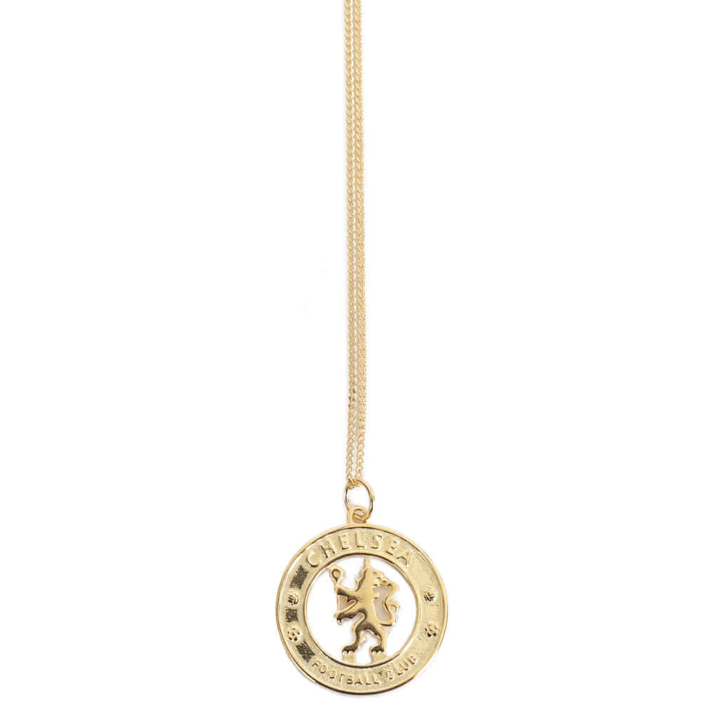 Chelsea FC 18ct Gold Plated on Silver Pendant & Chain LKT Sport 18ct Gold Plated on Sterling Silver pendant and necklaceFeaturing the Chelsea crest pendant on the chain necklaceWith a lobster claspOfficial licensed productChain approx 49cm (19in)Pendant a