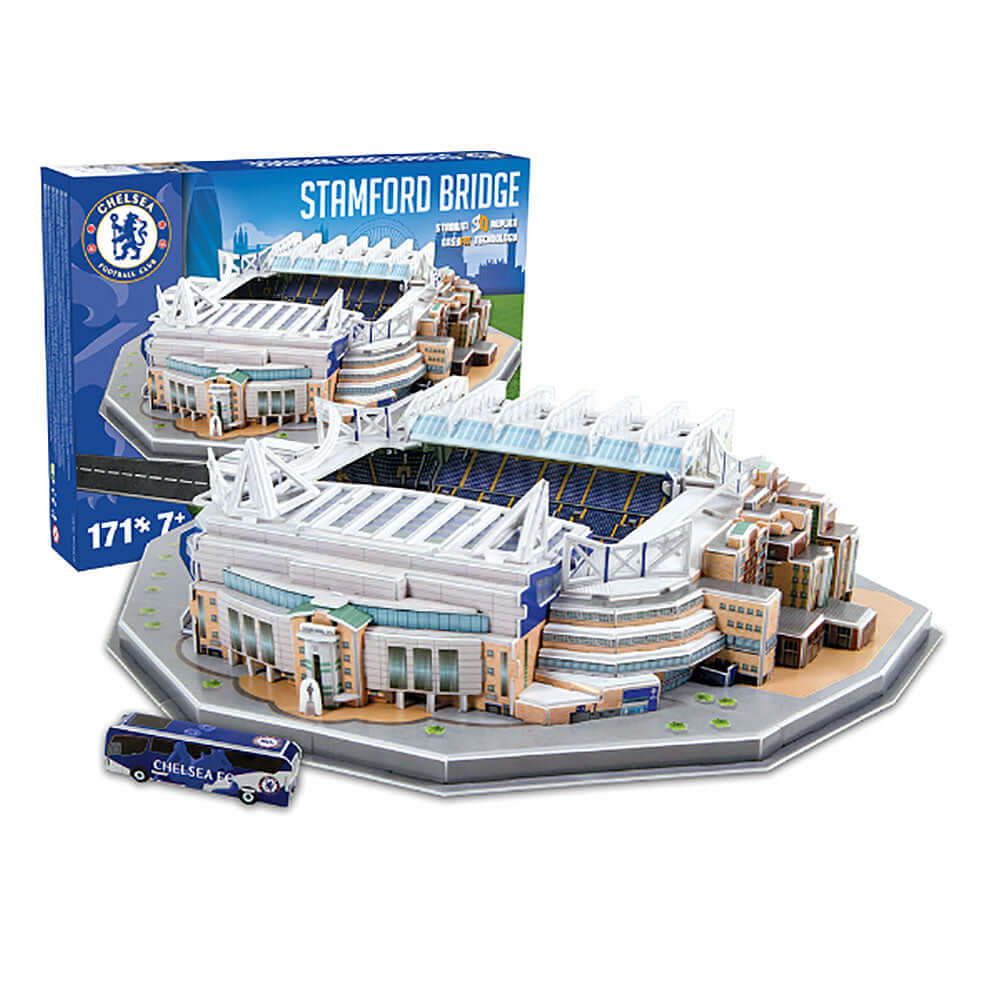 Chelsea FC 3D Stadium Puzzle LKT Sport 3D replica of Stamford Bridge171pc puzzleSuitable for ages 7+Official licensed productApprox 38cm x 30cm x 12cm Puzzles
