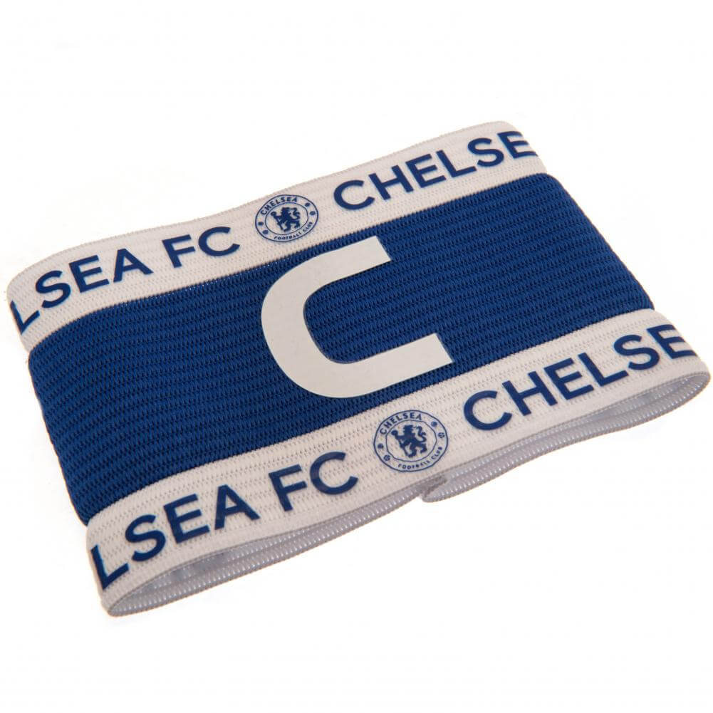 Chelsea FC Accessories Set LKT Sport This essential training accessories set features vibrant team colours and club crestsPair of white and blue soft cotton wristbands with the Chelsea crestTeam colour captains arm band and boot laces featuring Chelsea te