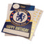 Chelsea FC Birthday Card With Stickers LKT Sport Blue and white gloss finish birthday cardFeaturing a space on the front to personalise with name and ageIncludes gold stickers to compliment the design of the cardMessage inside reads 'Have a great day, you