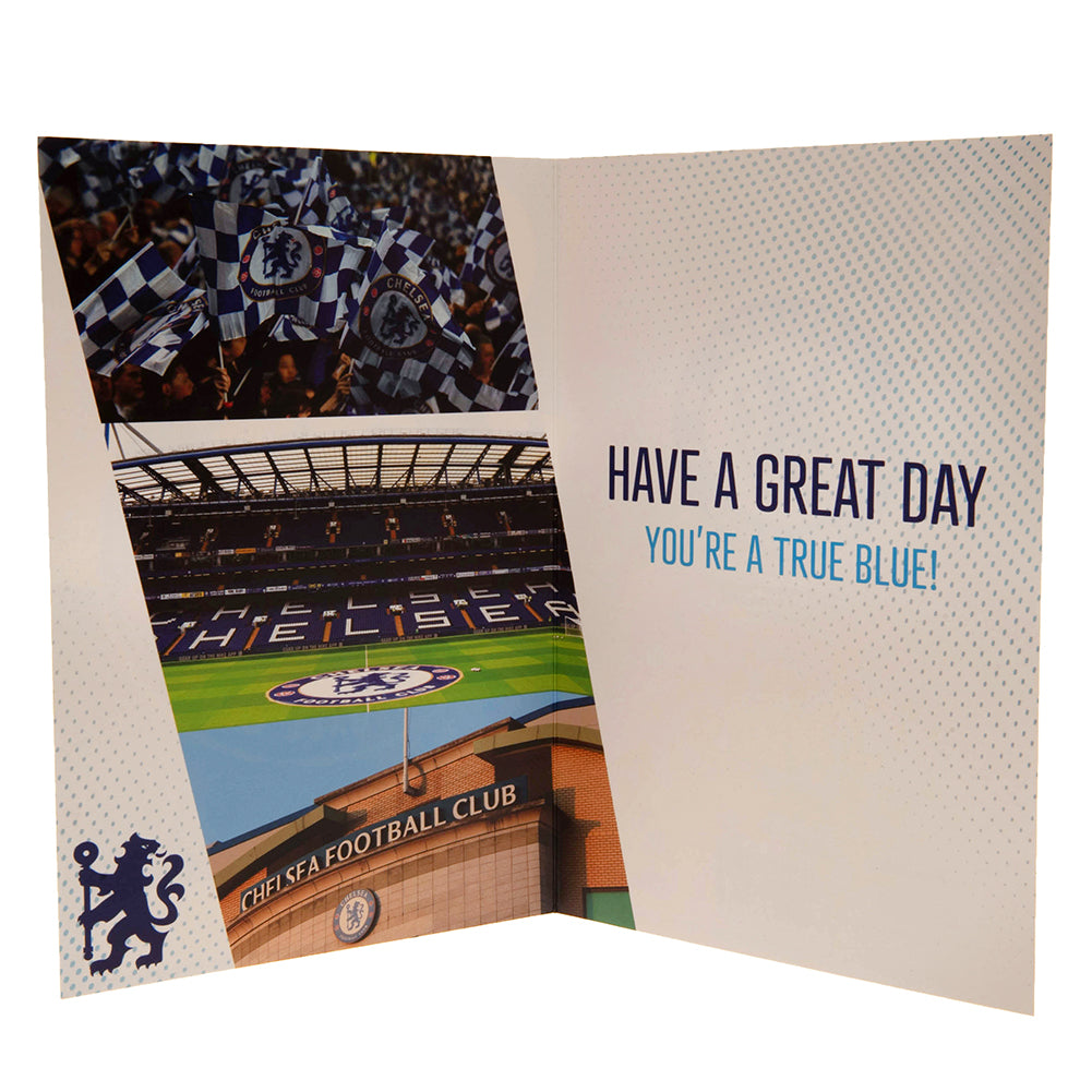 Chelsea FC Birthday Card With Stickers LKT Sport Football>Premier League>Chelsea FC Greeting Cards